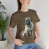 Loving Pug in Watercolor - Short Sleeve Tee